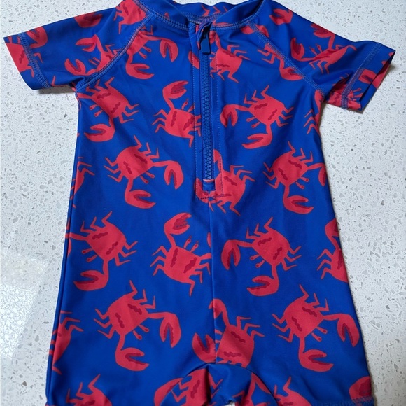 Old Navy Other - Old navy 3-6m Blue and Red Crab Swimwear